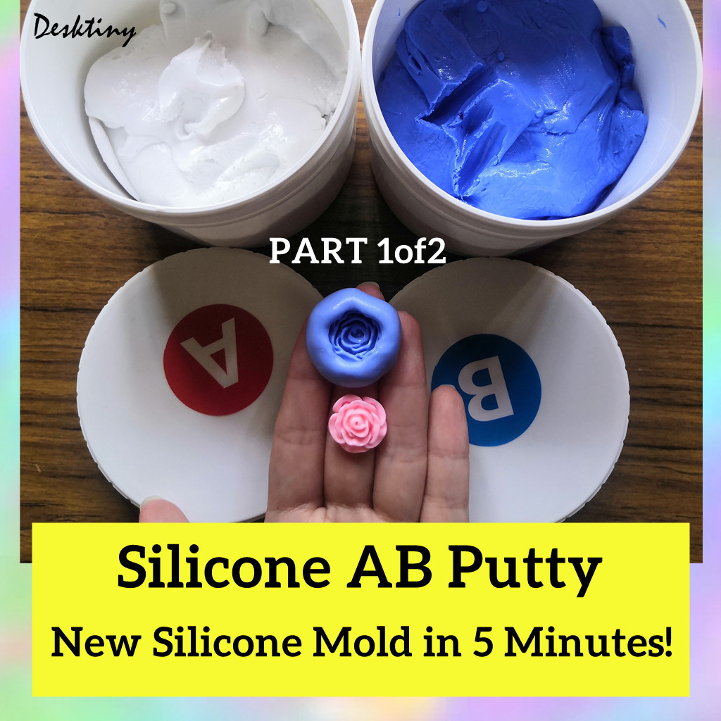 ซิลิโคน AB Putty แม่พิมพ์ง่ายโดย Desktiny เรซิ่น Art Clay Art ฯลฯ