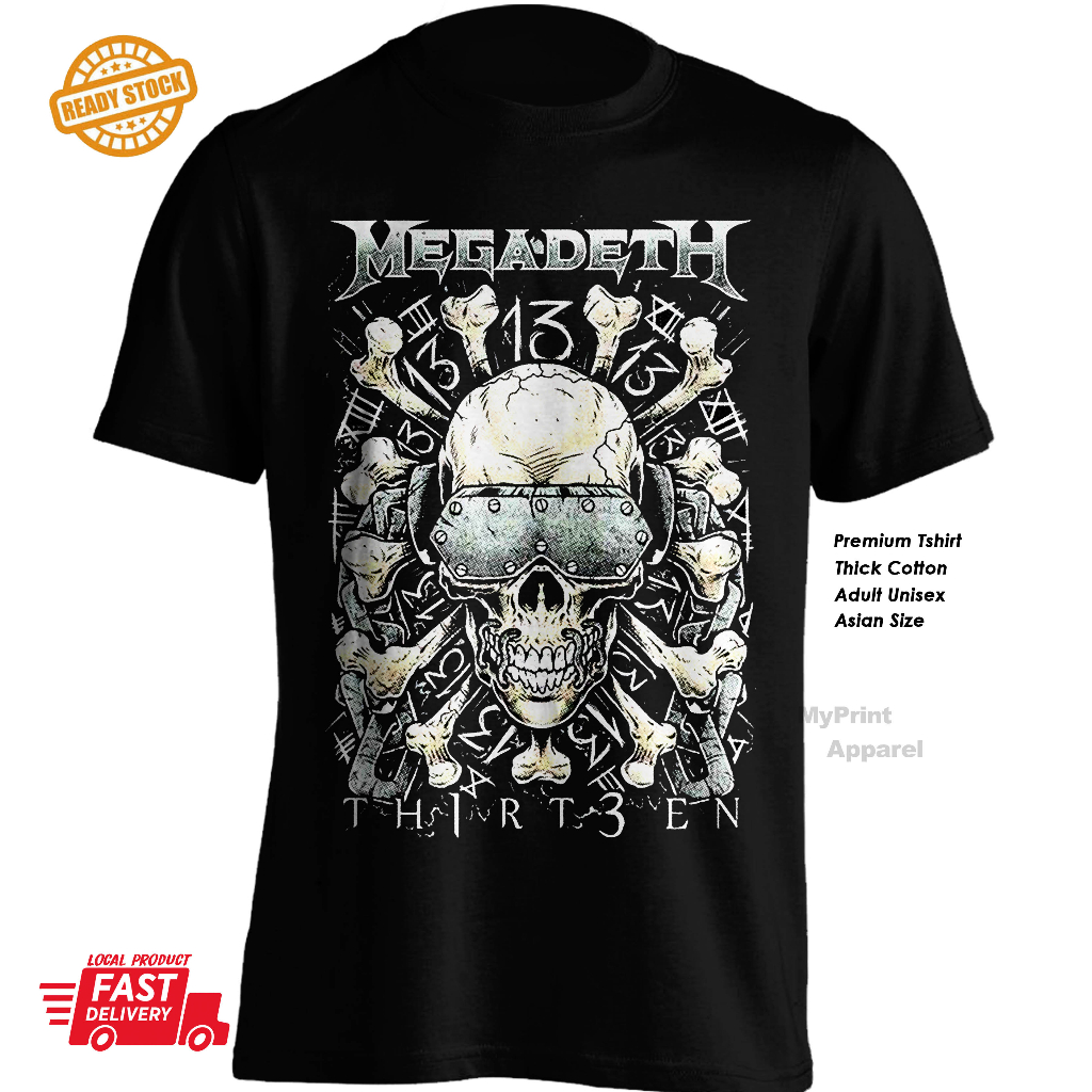 Megadeth Rust in Peace thrash Rock Metal band Cotton Tshirt