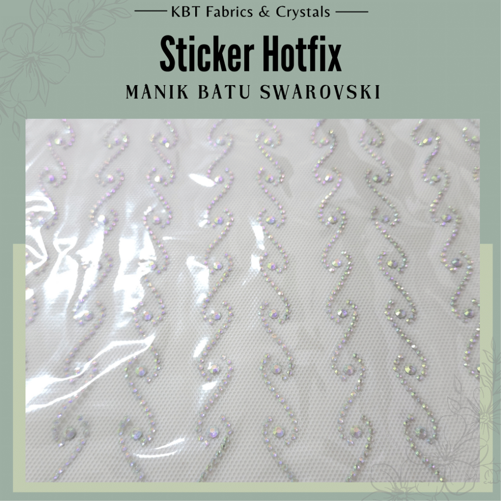 Batu Crystal AB Sticker Hotfix Batu Manik Copy Swarovski Tampal เกรดพรีเมี่ยม