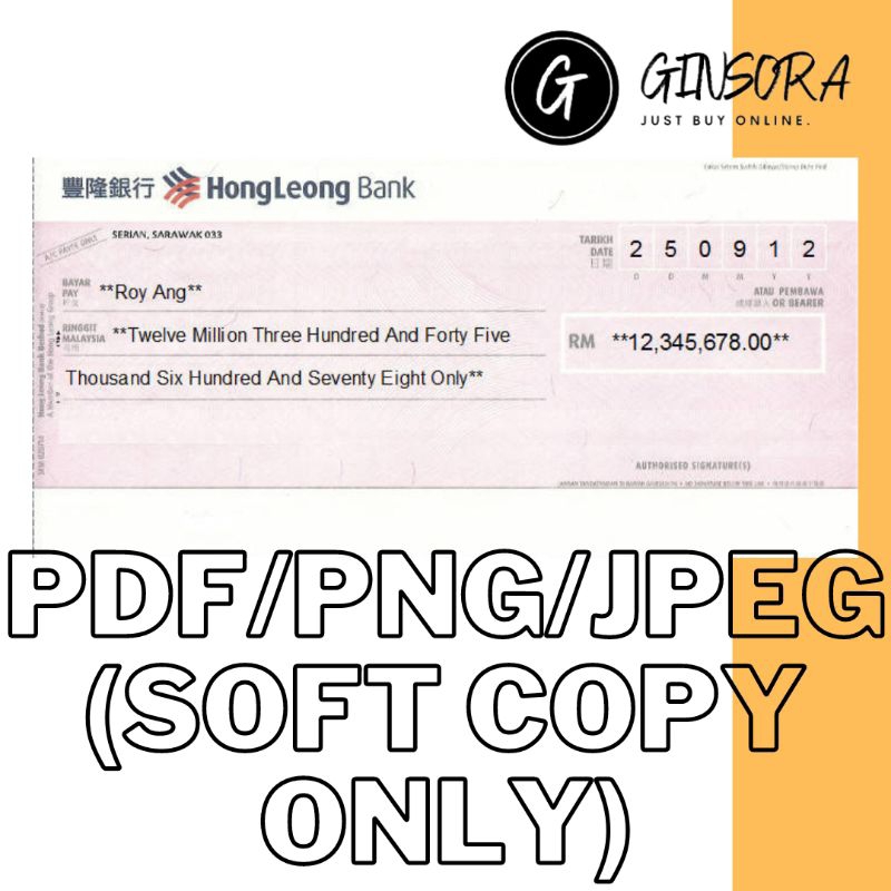 Mockup Cheque Blank Soft Copy