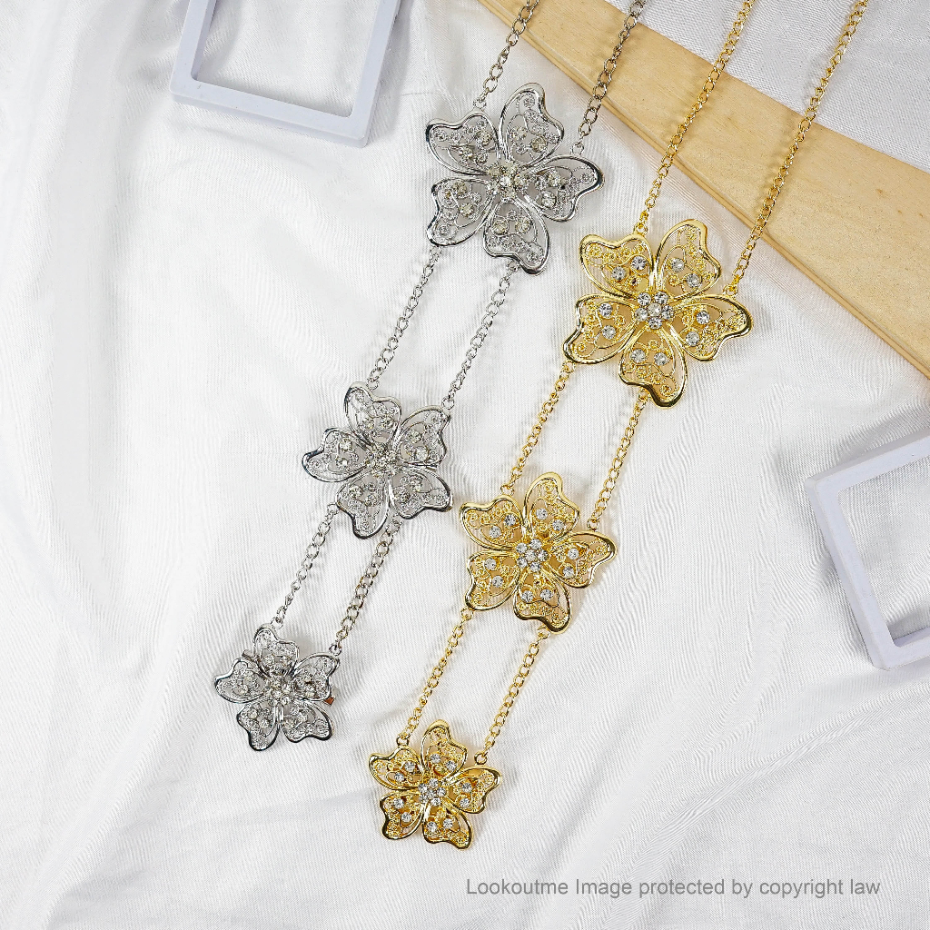 เข็มกลัด Pin Doh Kebaya Dress Luxury Chain เข็มกลัด Nyonya Gold สร้อยคอเงิน Muslimah แฟชั่น ราคา ถูกที่สุด ดีลบีเคเค แกลเลอรีภาพที่ 7