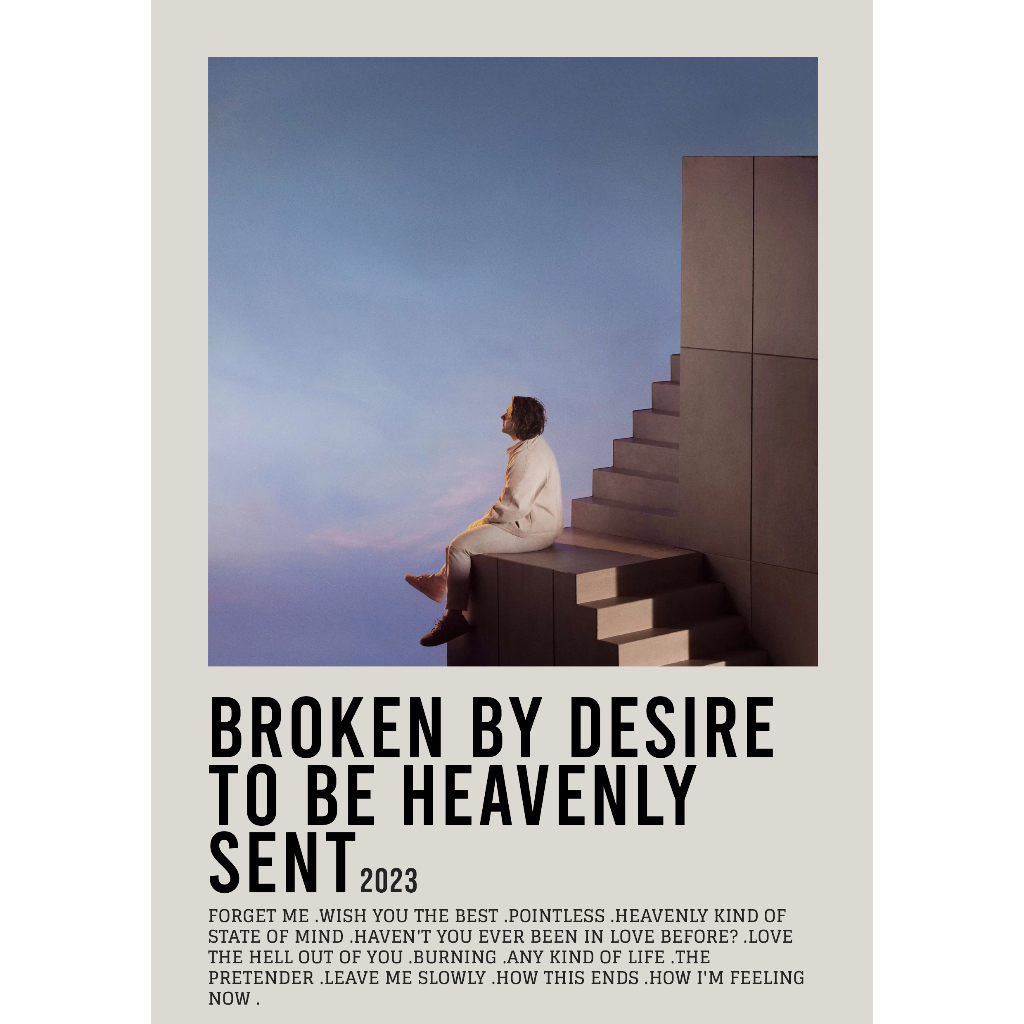 โปสเตอร์ปกอัลบั้ม Broken By Desire To Be Heavenly Sent โดย ​Lewis Capaldi สําหรับช่างตัดผมห้อง/ผนัง