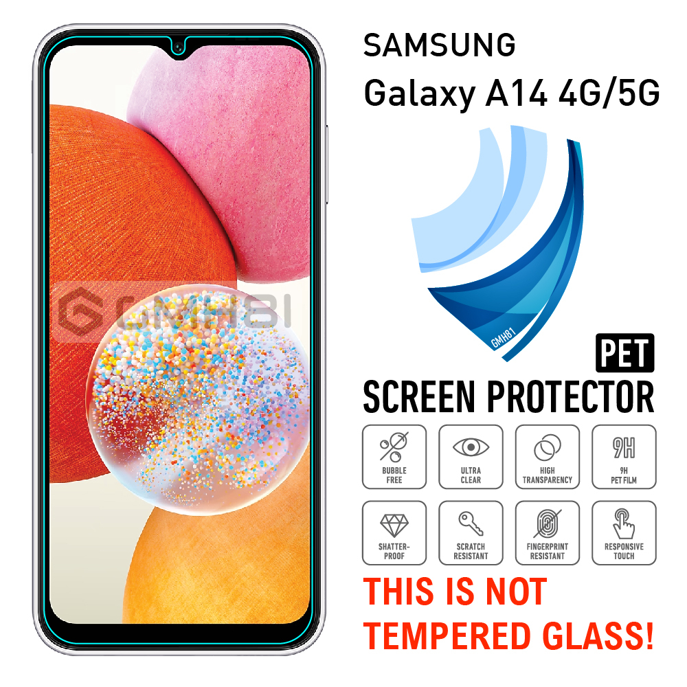SAMSUNG 9H PET 0.3 มม.การดูดซึมช็อกป้องกันหน้าจอAnti Glare BlueRayสําหรับSamsung Galaxy A04 A04s A14