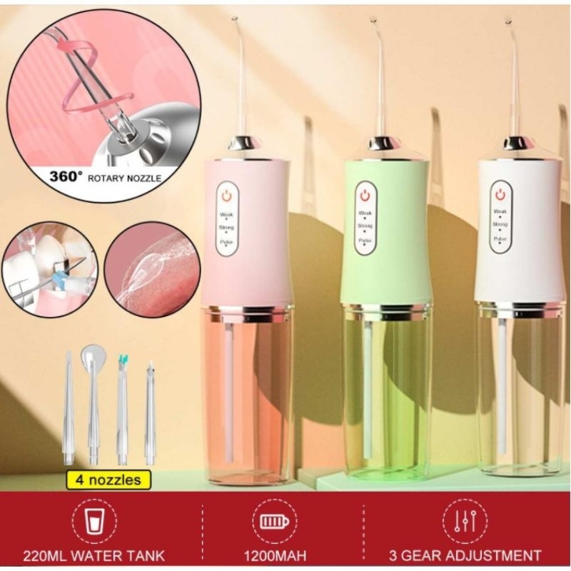Flosser น้ําที่มีประสิทธิภาพ Water JetDental Flosser Oral Irrigator น้ํา Jet Floss
