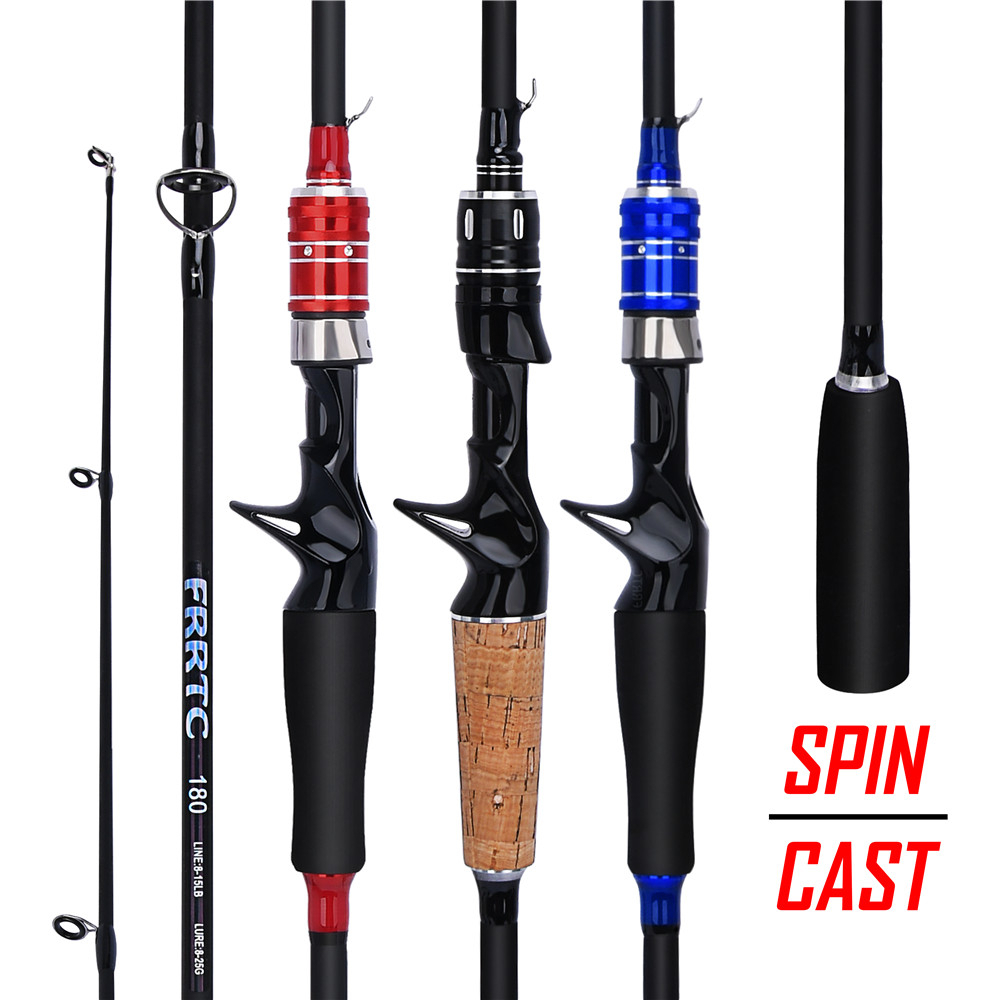 คลังสินค้าพร้อม FRRTC คันเบ็ดคันเบ็ดคันเบ็ดขนาดกลาง 1.65M 1.80M คันเบ็ดตกปลาแบบปั่น