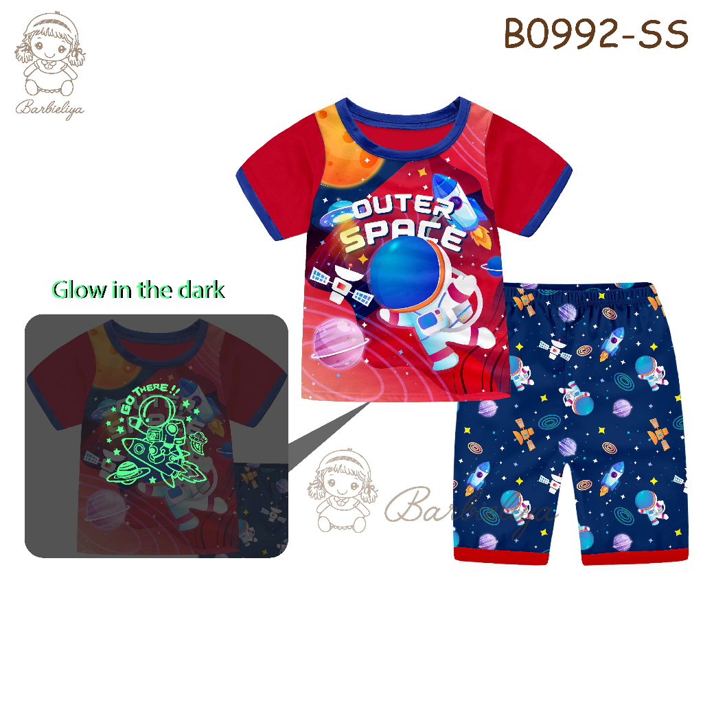 Barbieliya B0992SS Glow In The Dark Boy ชุดลําลอง (3/4/8/1012y)