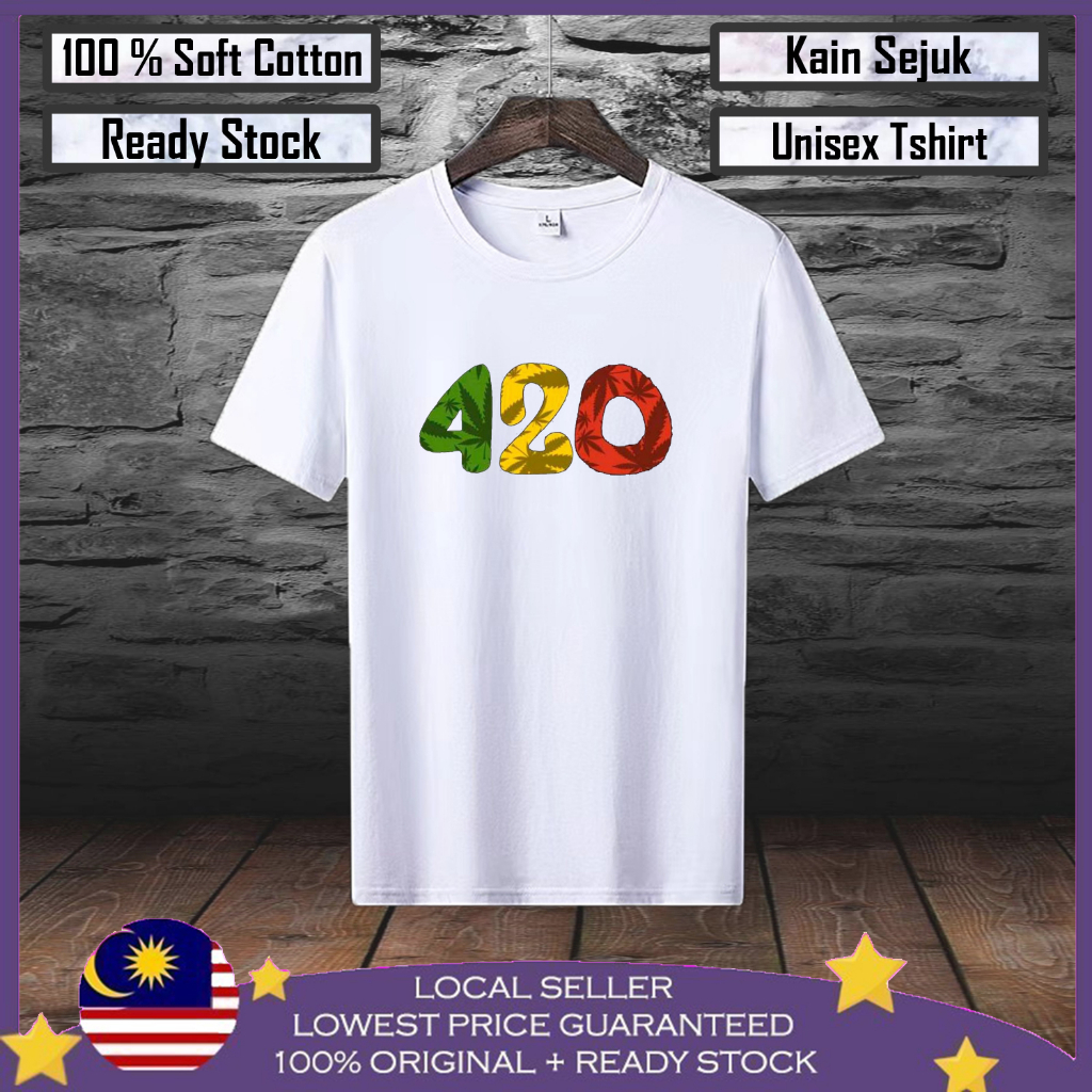 ผ้าฝ้ายพรีเมี่ยม 420 Baju Viral Lelaki 100% Cotton Men TShirt Baju TShirt Lelaki Perempuan Baju Lela