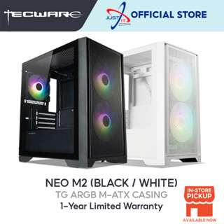 Tecware NEO M2 TG / TECWARE FORGE M2 ARGB MATX เคสเกมมิ่ง (สีดํา / สีขาว) 【เคสพีซี】