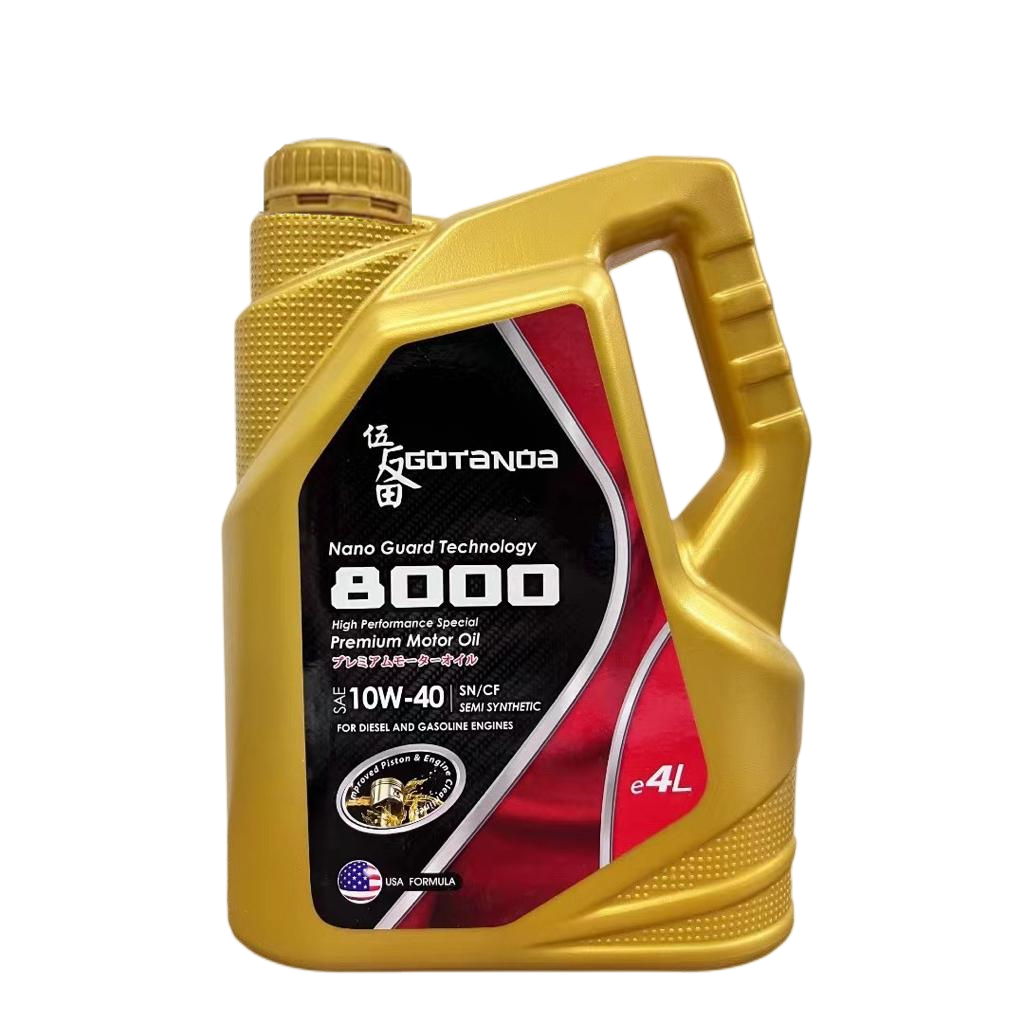 Gotanoa 8000 SAE 10W-40 SN/CF Semi Synthetic Premium Motor Oil 4 Litre 田 10W40 4L