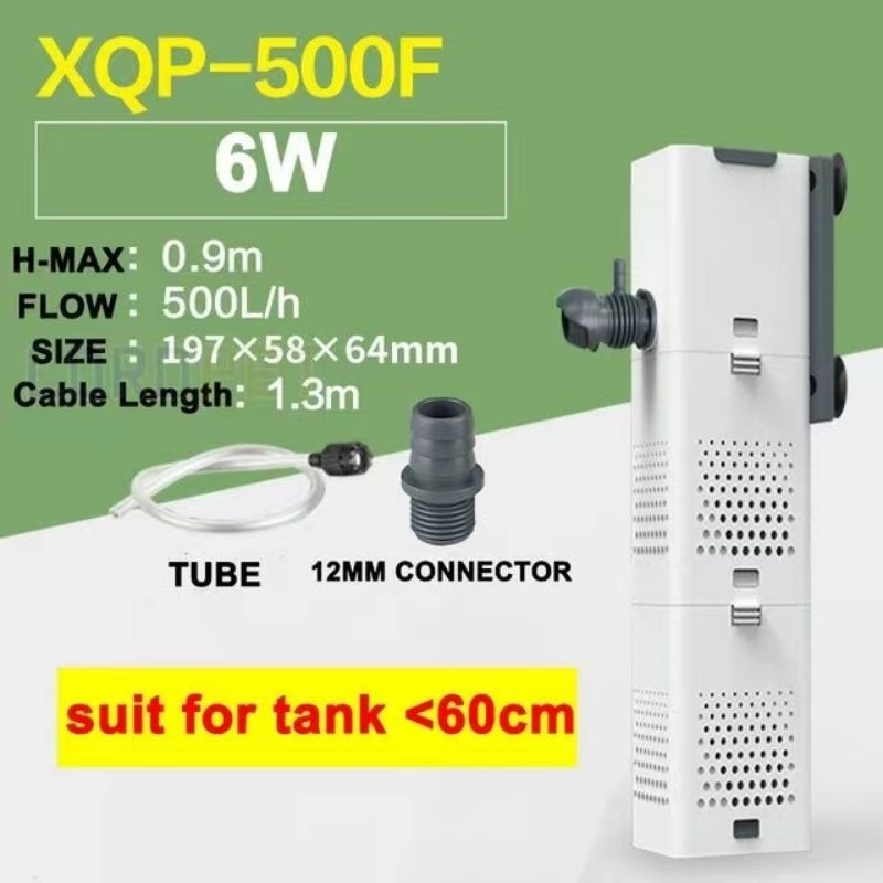 Aquarium SunSun XiaoLi ปั๊มกรองใต้น้ําภายในมัลติฟังก์ชั่น XQP-500F