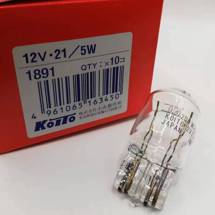 KOITO 1891 12V 21/5W ไฟเบรค Double Filamen Lampu Mentol Brek Kereta