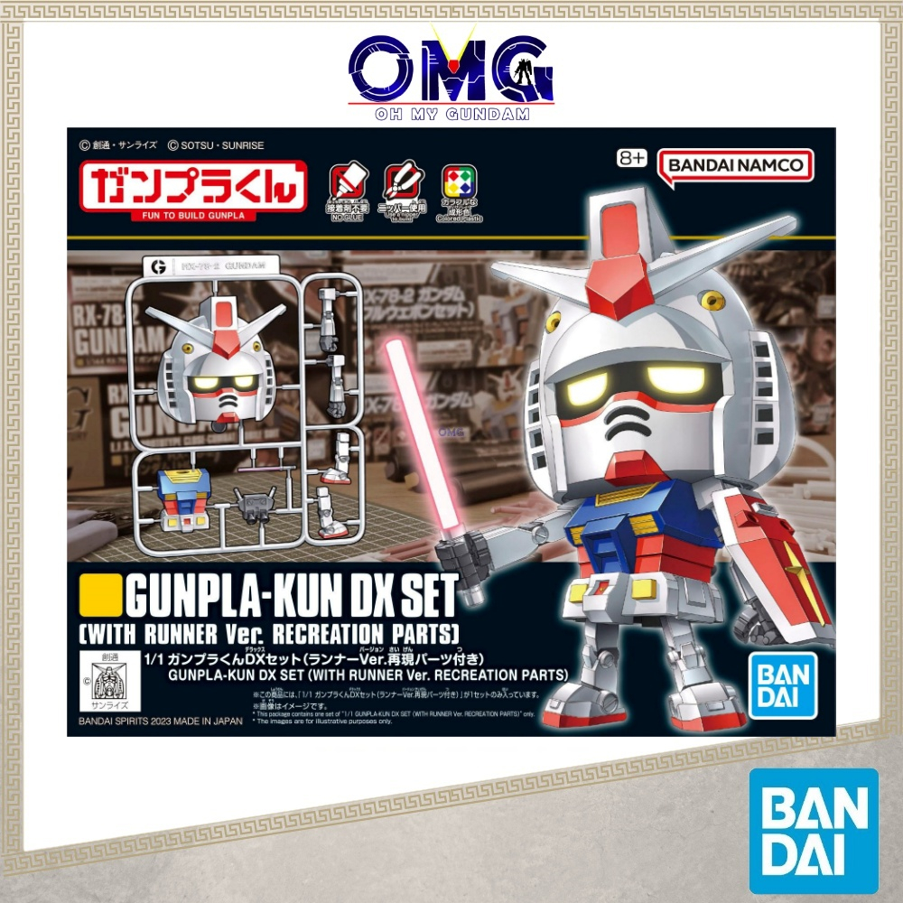 Bandai 1/1 Gunpla-Kun DX Set Runner Ver. Reproduction Parts 65118 Gunpla Kun RX782 Gunpla Plamo OMG