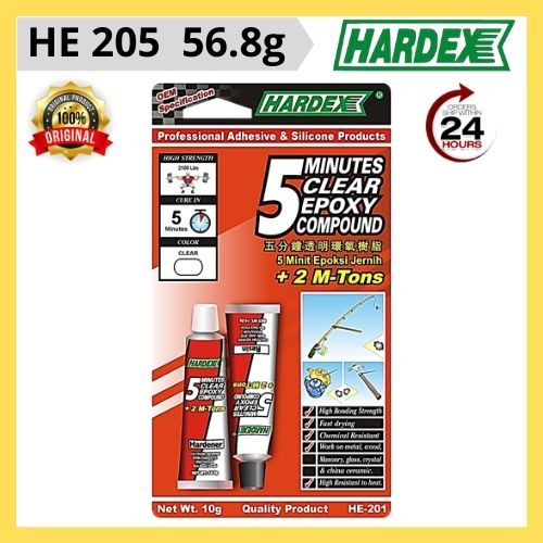 HARDEX HE205 5 MINUTE CLEAR EXPOXY COMPOUND 28.4g