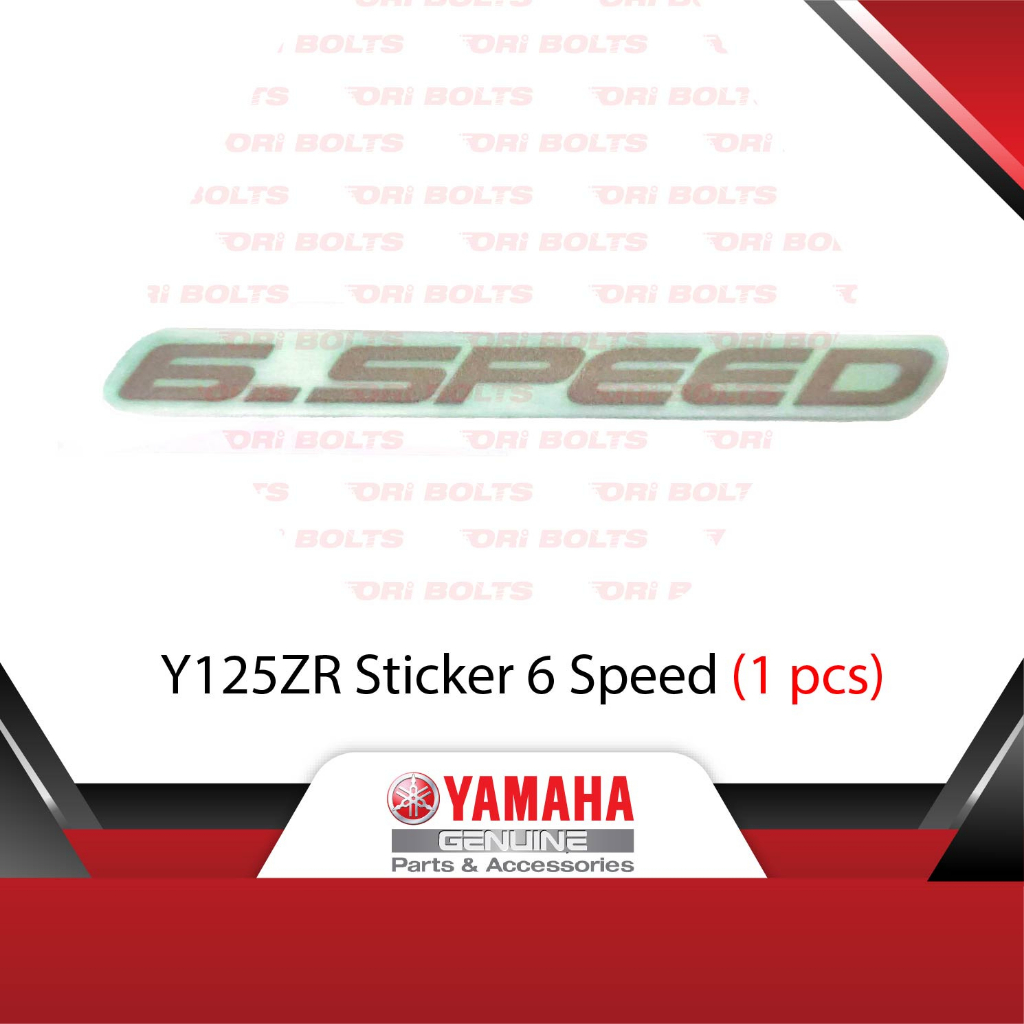 5XK-F1782-10 Yamaha Y125ZR (11619) 6 Speed Graphic for Side Body Cover Set Sticker Ekor
