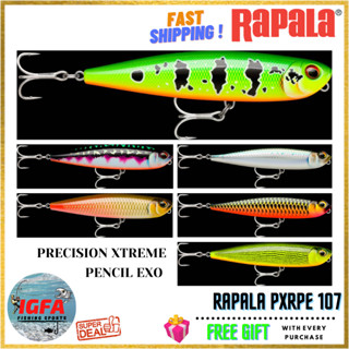 [IGFA] Rapala ดินสอ PXRPE 107 Rapala แม่นยํา เหยื่อตกปลา Gewang Rapala ล่อปลา เหยื่อล่อ แข็ง Gewang Pancing