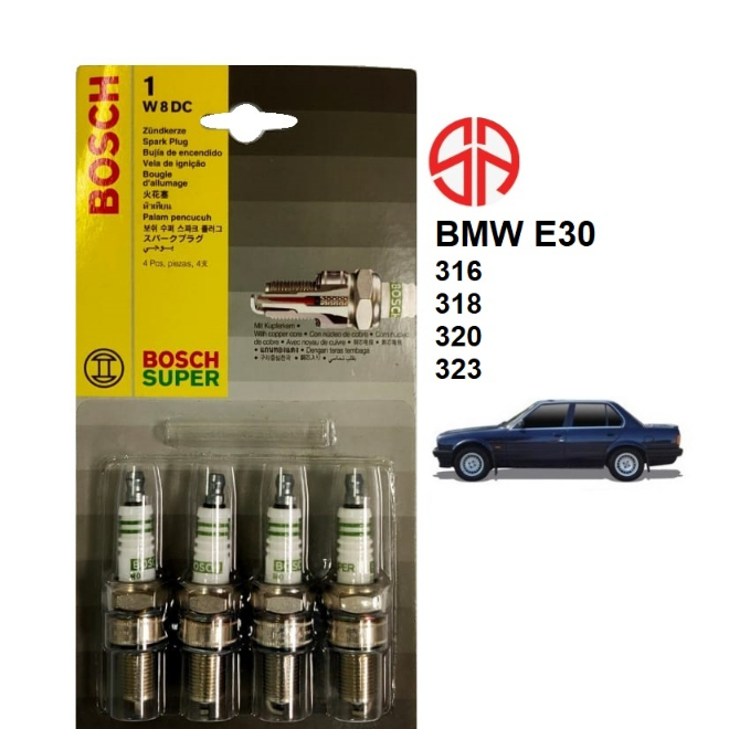 หัวเทียน Nickel W8DC Bosch 0241229853 Super BMW E30 316 318 320 323 M10 B18 M20 B20 M20 B23