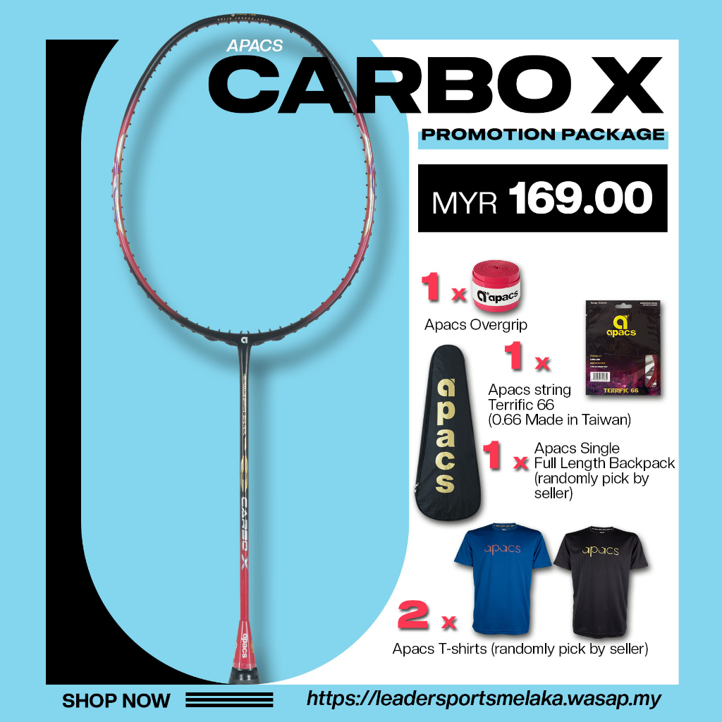[EXCLUSIVE] APACS BADMINTON CKET CARBO X SET