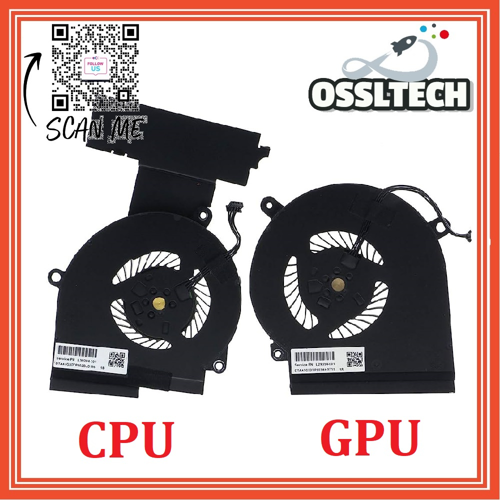 สําหรับ Pavillion Omen 15-DC L30204-001 L29081-001 L24360-001 CPU และพัดลมระบายความร้อน GPU