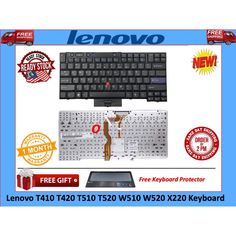 LENOVO Thinkpad T410 / T420 / T510 / T520 / W510 / W520 / X220 Series แป้นพิมพ์แล็ปท็อป