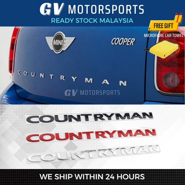 Mini Cooper Countryman โลโก้ด้านหลังป้ายสัญลักษณ์ R60 F60