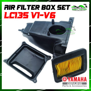 กล่องกรองอากาศ LC 135 LC135 V1 -V6 1 ชุด สําหรับ YAMAHA [กล่อง + ฝาครอบ + ตัวกรองอากาศ]