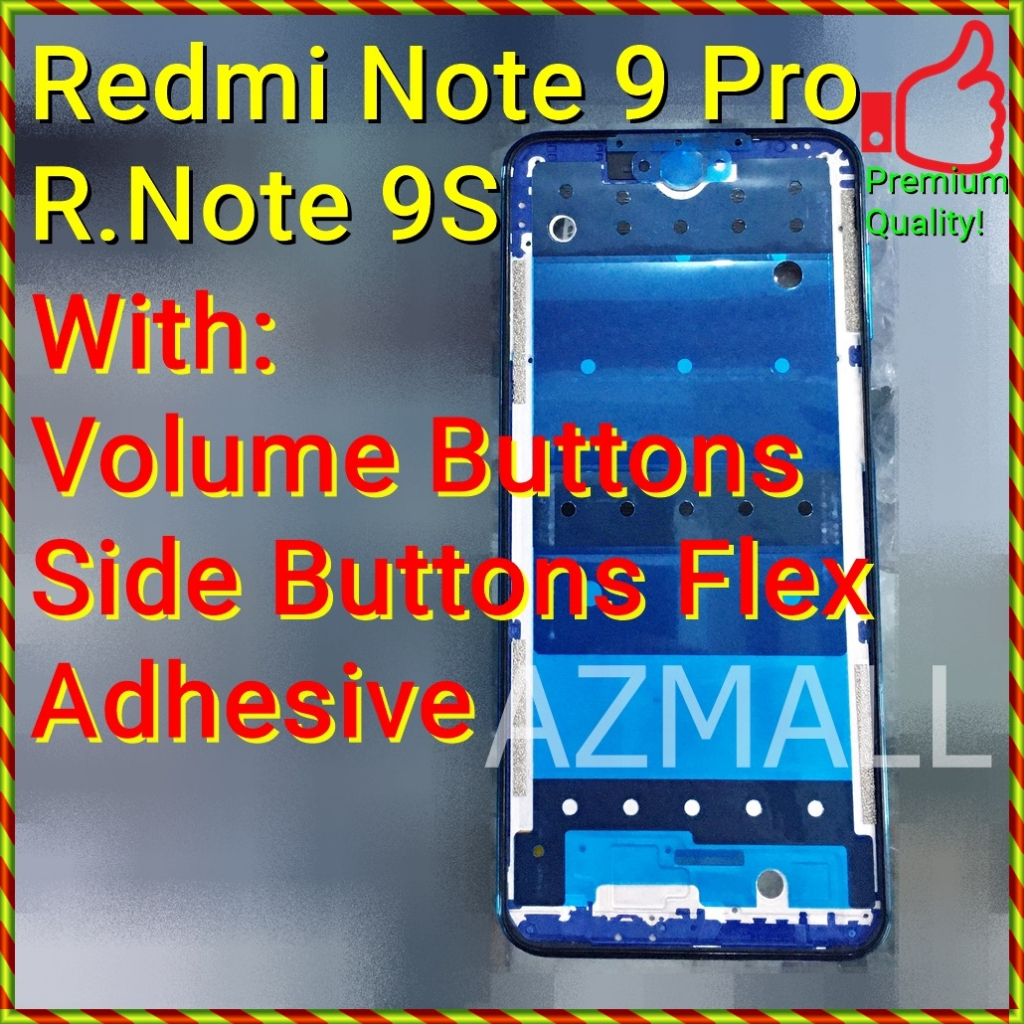 ใหม่แผ่นกรอบด้านข้างกลาง LCD Bezel Center Board HOUSING Xiaomi Redmi หมายเหตุ 9S / 9 Pro /M2003J6A1G