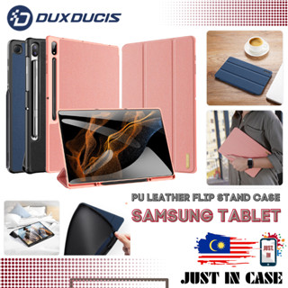 Dux DOMO Samsung Tab S9 S8 S7 S6 Ultra Plus Lite Folio หนัง PU ฝาพับ ขาตั้ง เคสอัจฉริยะ ช่องใส่ปากกา เคส