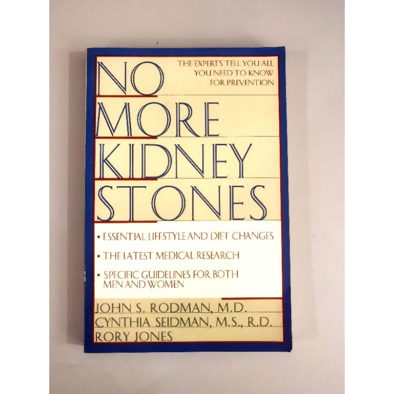 No More Kidney Stones Prevention Health Book Dr John S Rodman