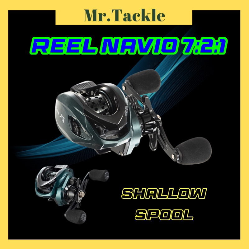 RL004 Navion ATD200 Mesin BC Reel Baitcasting ตกปลา Reel 7:2:1 น้ําหนักเบา Casting Reel ตื้น Spool