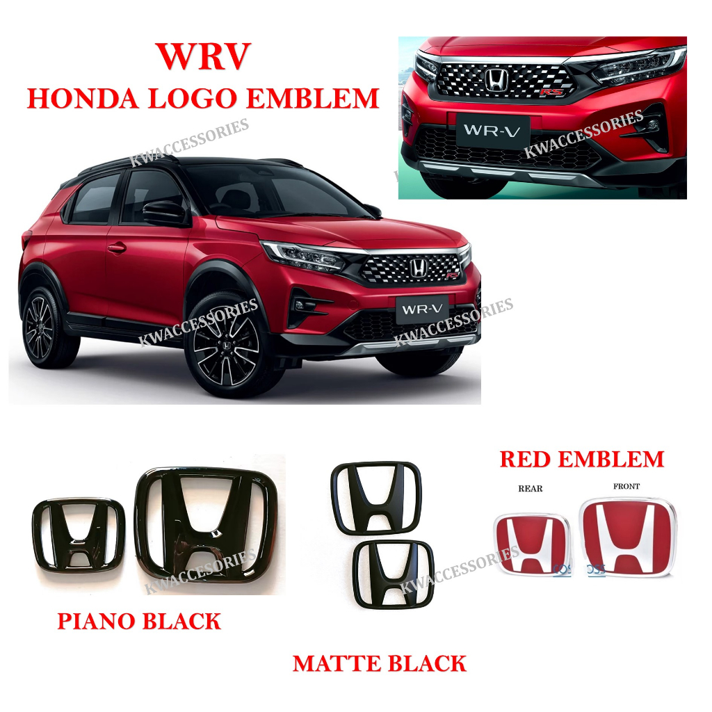 โลโก้ Honda WRV EMBLEM Red/Matte Black/Piano Black WRV/HRV/BRV