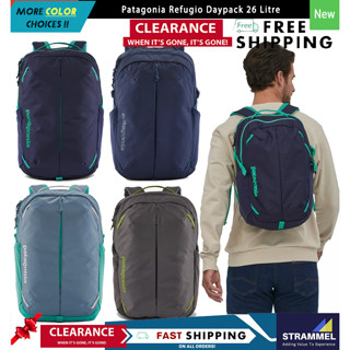 Patagonia Refugio Daypack กระเป๋าเป้สะพายหลัง ใส่แล็ปท็อป 26 ลิตร น้ําหนักเบา สําหรับขี่จักรยาน