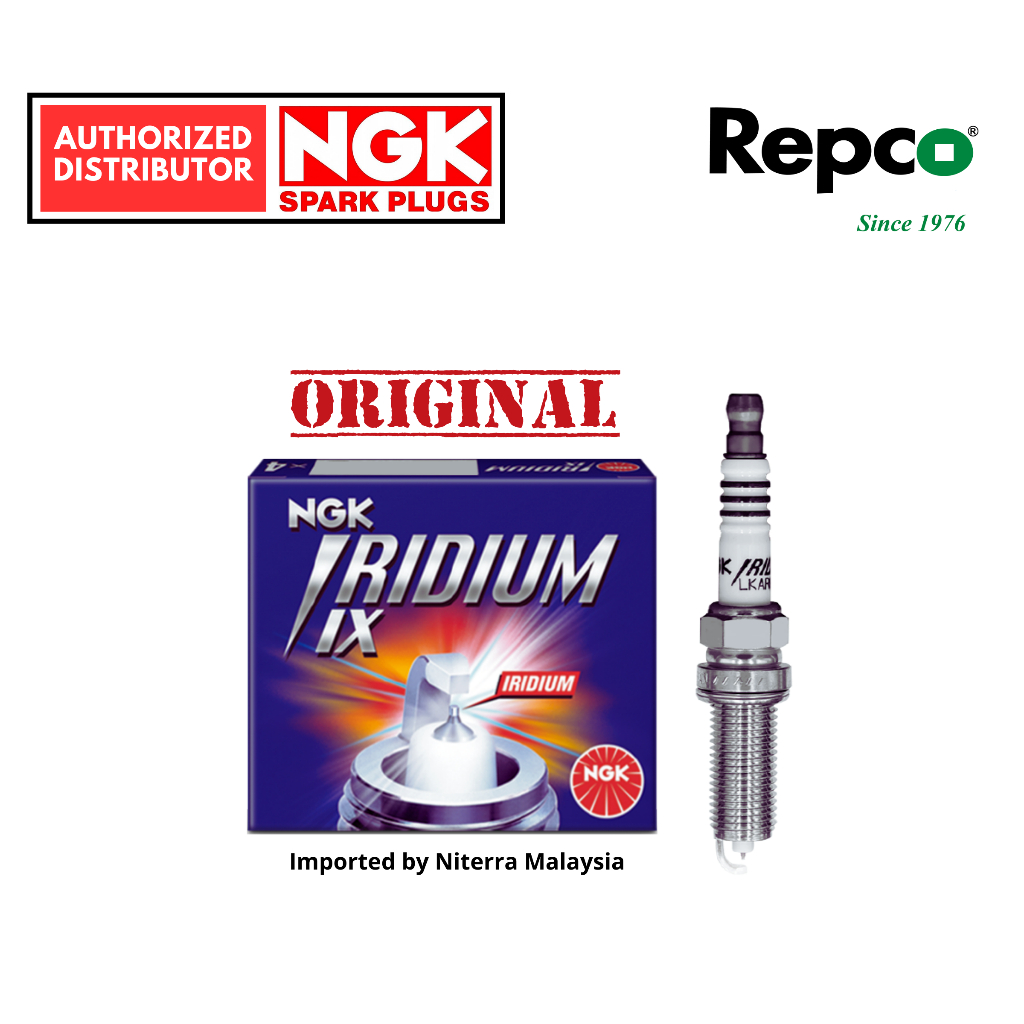 BKR6EIX-11 (4 ชิ้น) หัวเทียน NGK Iridium IX โดย Repco