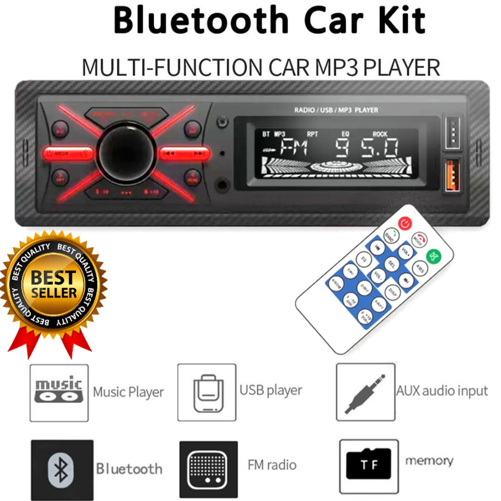 USB Bluetooth MP3 Player 1 Din Car In-Dash Stereo Audio FM Bluetooth Unit MP3 Player viva wira waja 
