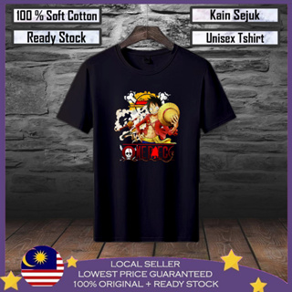 เสื้อยืด ผ้าฝ้าย 100% พิมพ์ลายเมฆ One Piece Baju Lelaki สําหรับผู้ชาย