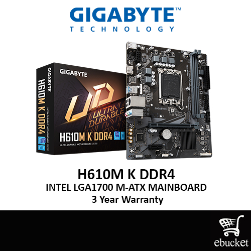 Gigabyte H610M K DDR4 LGA1700 M-ATX MAINBOARD COMBO DEAL I3-12100 / 12100F / I5-12400 / 12400F / G7400