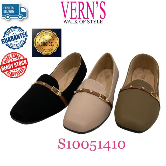VERNS Kasut Ballet รองเท้าส้นแบนลําลอง S10051410 RM59.99/Kasut Perempuan/รองเท้าผู้หญิง/สลิปออน/Kasu