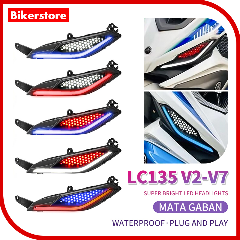 LC135 LAMPU GABAN LC V2-V7 4S 5S MATA GABAN PILOT โคมไฟด้านหน้าป้าย MATAGABAN 135LC PILOT LIGHT 9 สี