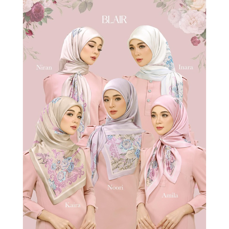 Blair Matte Silk Zuhair / Square Scarf By The Hijab Co