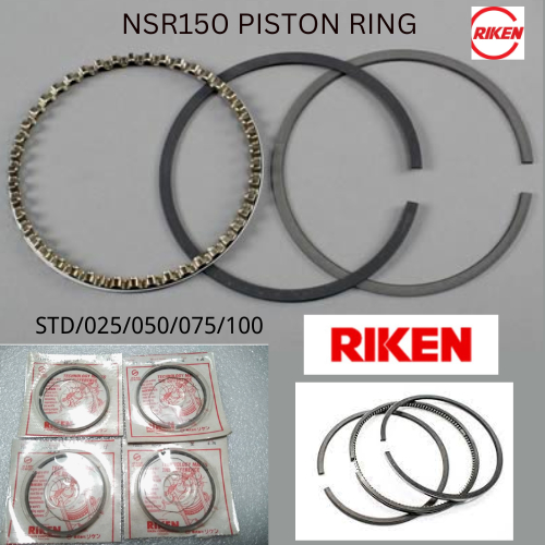 แหวนลูกสูบ Honda NSR NSR150 เท่านั้น (STD/025/050/ 0.75) (RIKEN)