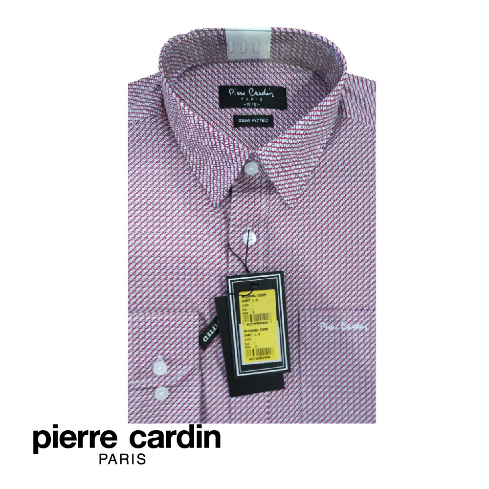 Pierre CARDIN เสื้อยืด แขนยาว พิมพ์ลาย พร้อมกระเป๋า (กึ่งพอดี) สีน้ําตาลเข้ม (W3260B-11306)