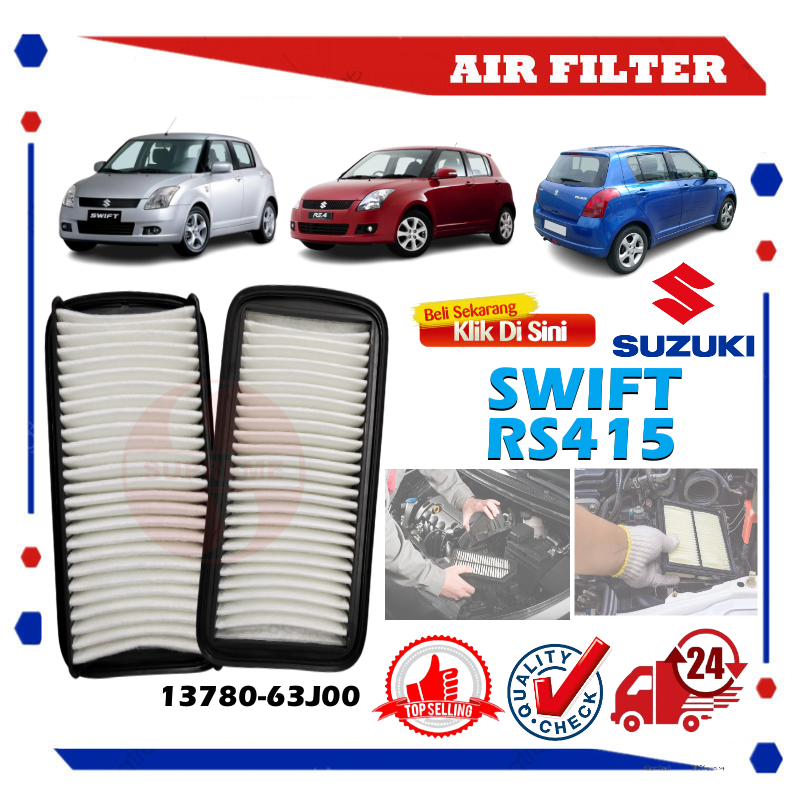 S2U กรองอากาศ Suzuki Swift RS415 1.5 ZC21 2005-2011YR 13780-63J00 A-163 Penapis Angin Udara Kereta