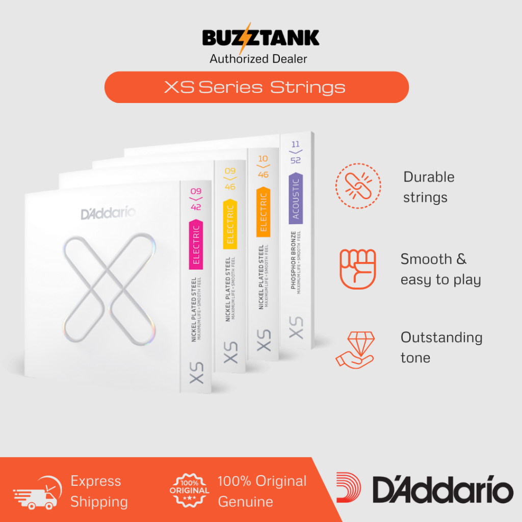 D'ADDARIO DAddario XS Series สายกีตาร์ไฟฟ้าและอะคูสติก