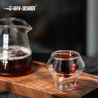 Mhw-3bomber แก้วกาแฟ ชา เอสเปรสโซ่ แบบสองชั้น ป้องกันน้ําร้อนลวก ใช้ซ้ําได้ 60 มล.