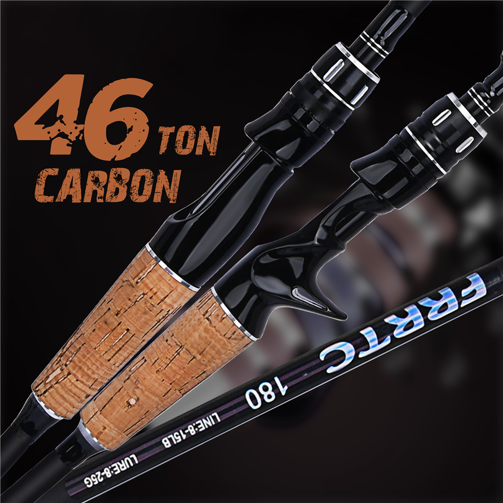 คลังสินค้าพร้อม FRRTC เบ็ดตกปลา คันเบ็ด เอ็มแอล ร็อด 1.65M 1.80M การปั่นเบทคาสติ้ง เบ็ดตกปลา