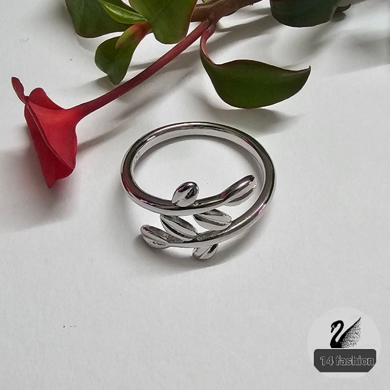 S925 SLIVER LEAF เกาหลีแหวน/ S925 CINCIN PERAK/S925 เงินแหวน