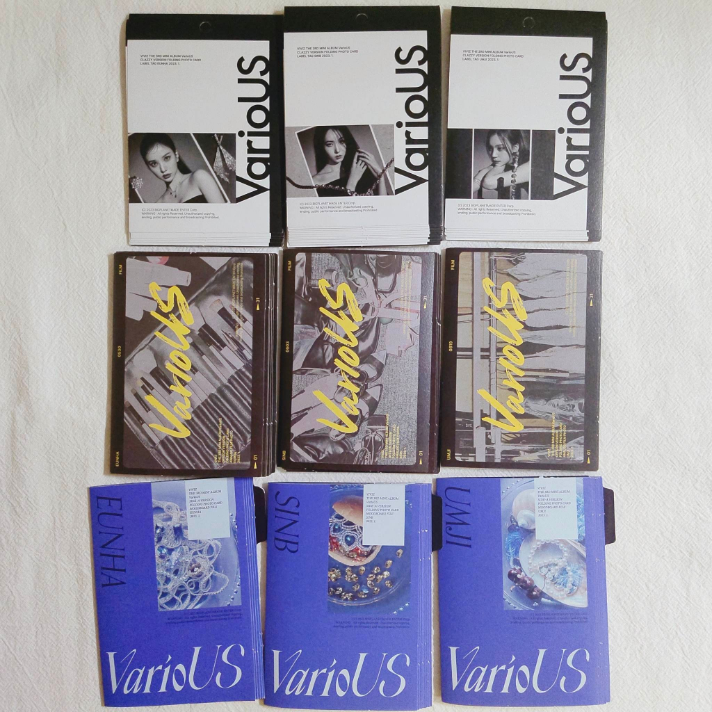 VIVIZ 3rd Mini Album VarioUS Flip Photocard Eunha Sinb Umji