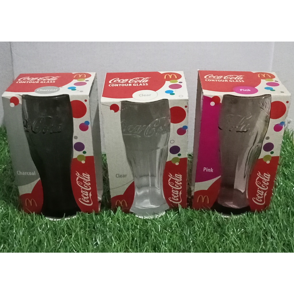 Limited-editon McD McDonalds Happy Meal Mekdi Coca Cola CONTOUR GLASS 2009 กล่อง