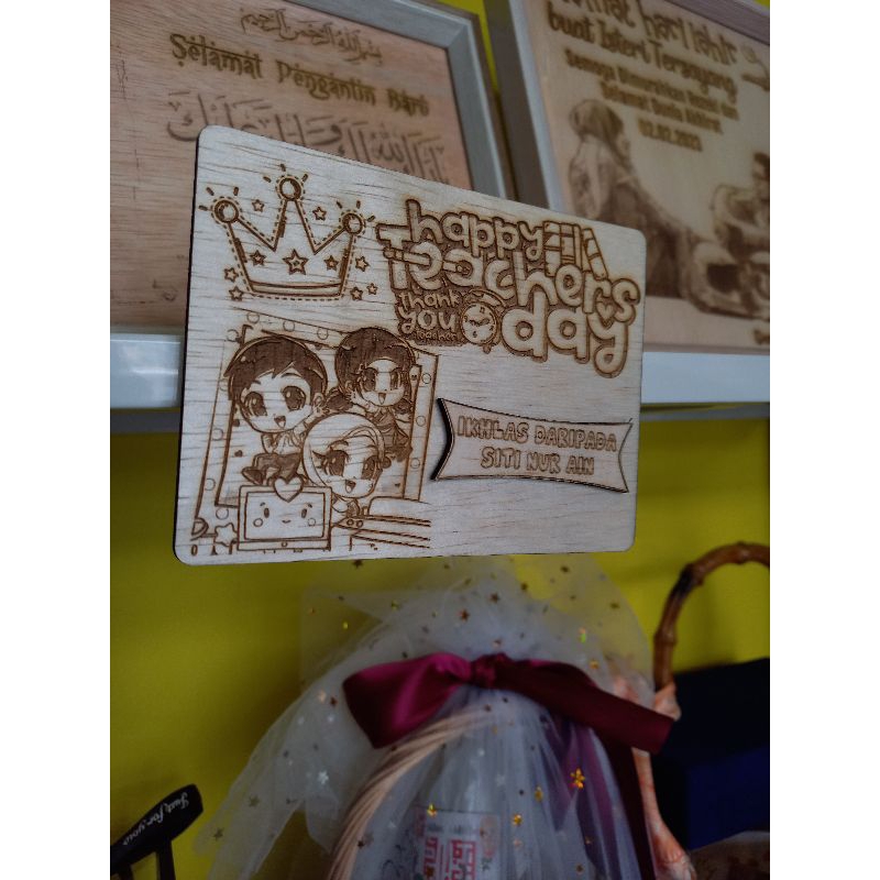 WOODEN MAGNET HARI GURU HADIAH HARI GURU TEACHERS DAY