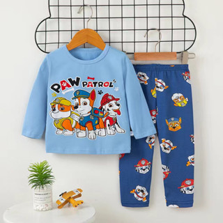 ชุดนอน กางเกงขายาว ลาย Angel Baby PAW Patrol Chase Baju Tidur Budak สําหรับเด็ก