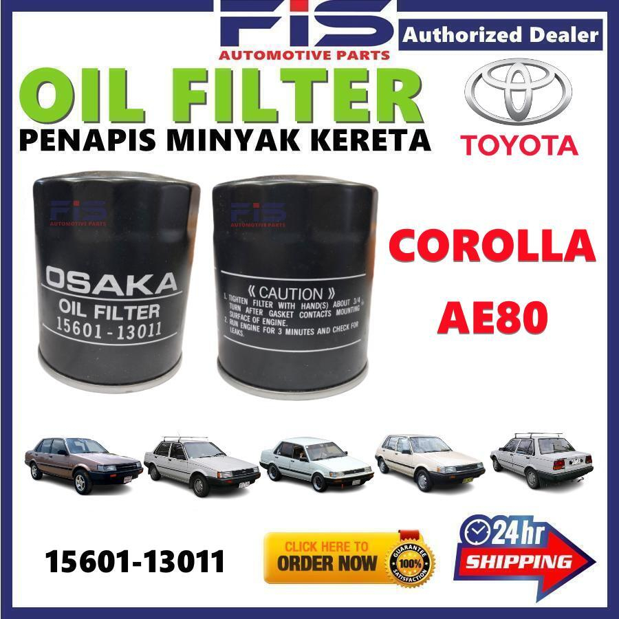 FIS กรองน้ํามันเครื่อง Toyota Corolla AE80 15601-87104-000 15601-13011 15601-13010 O-1632 Penapis Mi